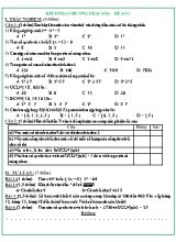 Kiểm tra Chương I Đại số 6  Đề số 1
